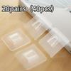 1-100Pairs Double-Sided Self Adhesive Wall Hooks Strong Sticky Transparent Traceless Kitchen Bedroom Wall Hook Storage Holders