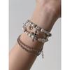 European and American Cross Pearl Multi-Layer Bracelet Women Ins Accessible Luxury Special-Interest Design Exquisite Fancy Bracelet Bracelet