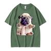 French Bulldog Funny Pibble Meme Tshirts Unisex Summer Tops Kawaii Cute T Shirt Unisex High Quality Cotton Tshirt Streetwear