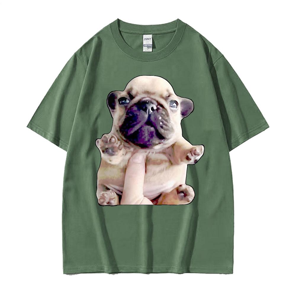 French Bulldog Funny Pibble Meme Tshirts Unisex Summer Tops Kawaii Cute T Shirt Unisex High Quality Cotton Tshirt Streetwear