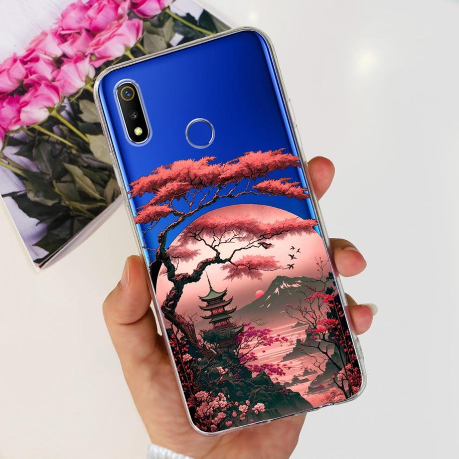 For Realme 3 Pro Case Soft Silicone Marble Butterfly Cover For OPPO Realme 3 Pro RMX1851 Coque Realme3 3i RMX1825 RMX1821 Fundas