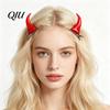 Cosplay Headwear for Women 2Pcs Halloween Evil Horn Hair Clips, Small Horror Demon Goth Ear Gothic Aesthetic Accessories Hairpins, Barrettes