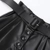 Festive Slim Fit Genuine Hot New Handmade Leather Shorts Women's High Waist Belt