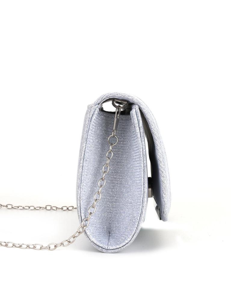 Women's Pleated Crossbody Clutch Bag with Round Bottom and High-Quality Stitching