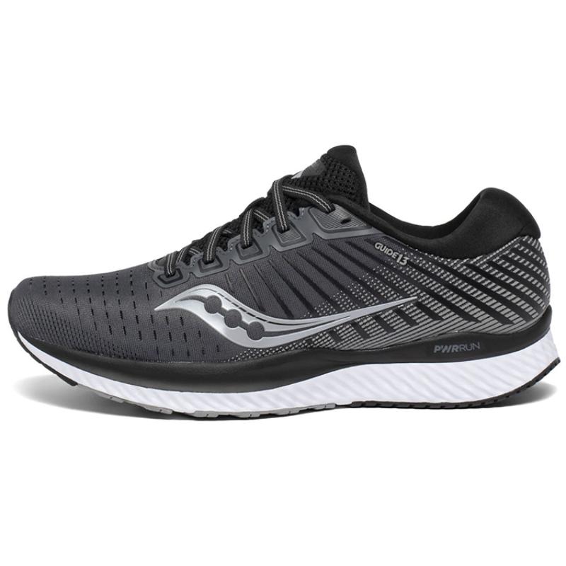 

Saucony Guide 13 Slip Resistant Support Lightweight Low Top Running Shoes Men s Black White Saucony S20548-40 44.5