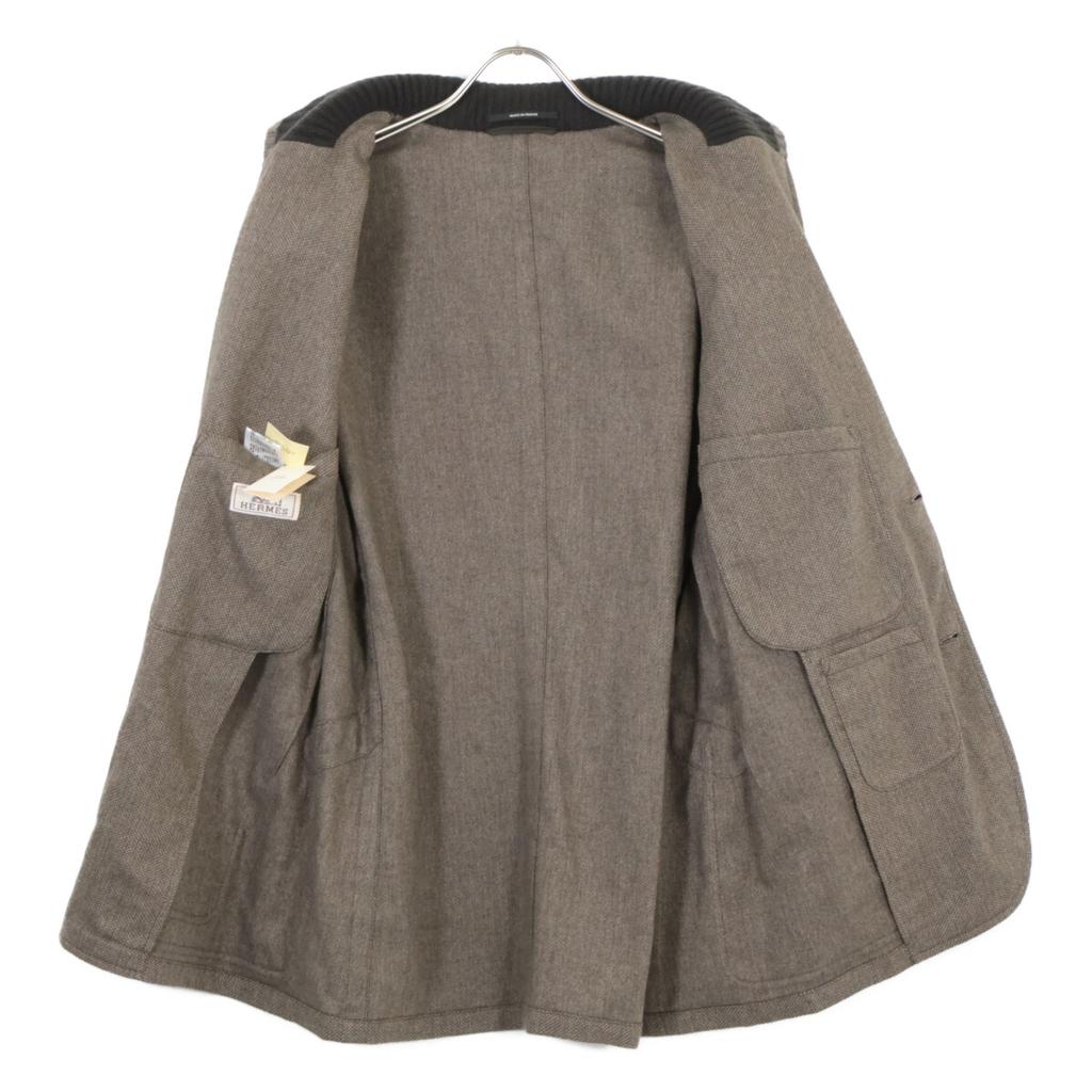 Hermes Authentic Japanese Knitted Silk Cashmere Tailored Jacket Jacket 52 TundraUsed