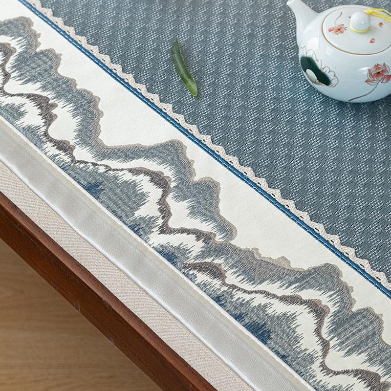 Chinese Printed Summer Cooling Sofa Cushion Luxury Ice Rattan Sofa Cover For Living Room Skin-Friendly Antiskid Recliner Cover