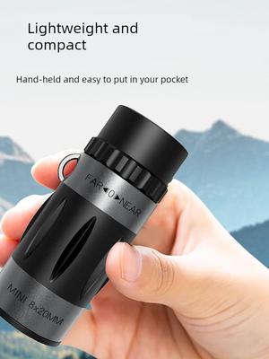 8x20 Monocular Telescope Cross Scale Ranging Outdoor Fun Small Pocket Portable Handheld Telescope