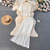 Cut Out Lace Fishtail Skirt Two-piece Set Crocheted