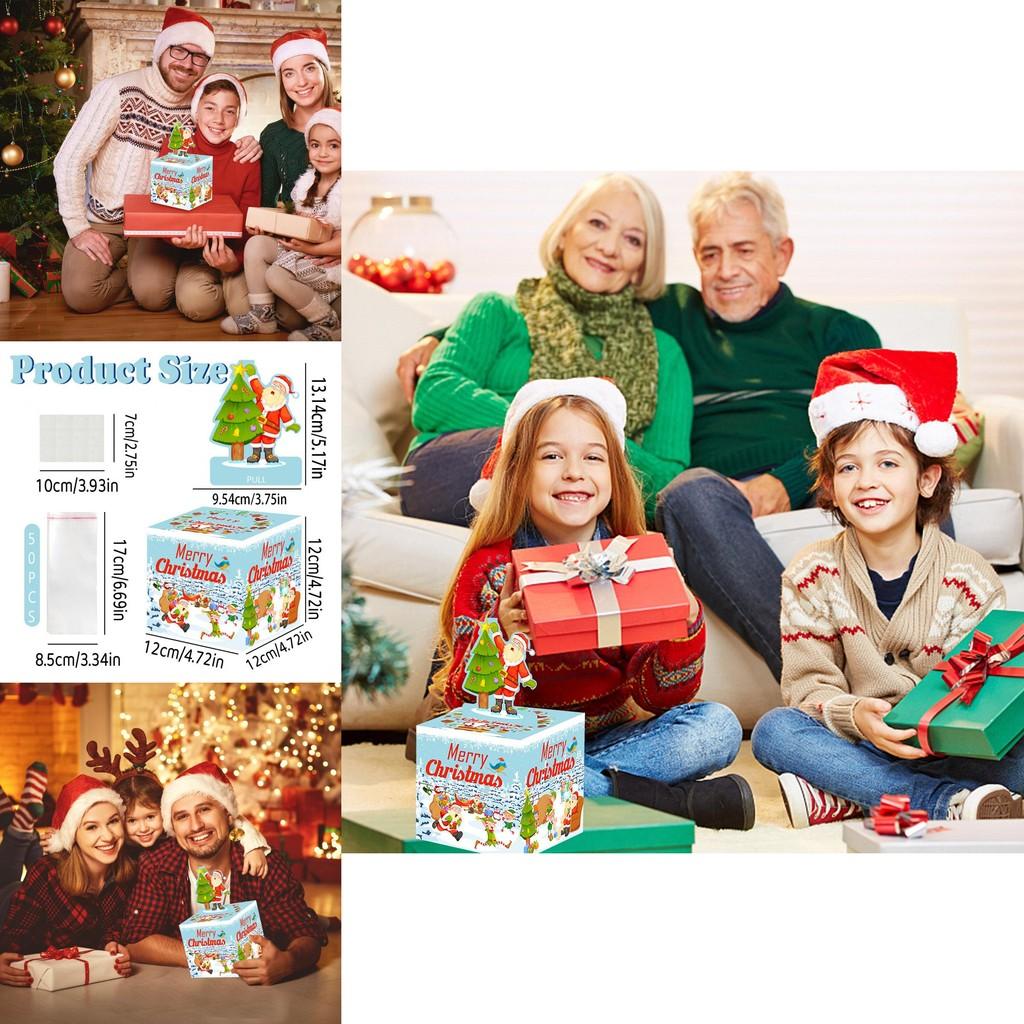 Christmas Santa Tree Party Decor Props Gift Box For Holiday Celebrations