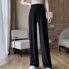 Korean-Style Breathable Summer Maternity Wide-Leg Pants with Adjustable Belly Support
