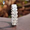 3x5mm Oval Cut Moissanite Eternity Ring for Women CopperStackable Band Engagement Wedding Ring Anniversary Jewelry