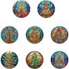 8 PCS Crystal Hanging Home Wall Decor Graceful Butterfly Acrylic Christmas Tree Single-Sided Wreath Elk for Xmas Tree Wall Decor