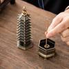 Incenses Coils Holder with Lid Coils Incenses Burners for Office Yoga Meditations and Home Decorations Golden Censers