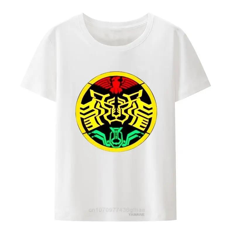 Unisex KaUnisex Rider OOO Super Tatoba Symbol Black White T Shirt Unisex Modal O-neck Summer o-neck Shirt Casual Streetwear Tops