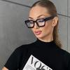 1/3pcs Vintage Large Square Decoration Eyeglasses Frame Brand Designer Flat Mirror Eyewear Multi Color Frame Anti-blue Glasses