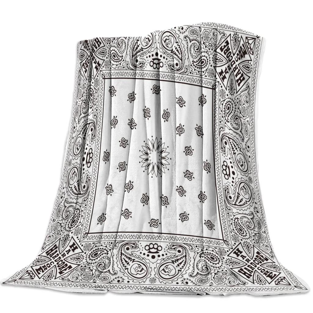 Bandana Pola Flanel Selimut Sofa Tempat Tidur Portable Fleece Throw Lucu Mewah Seprai Throws Blanket Queen King Twin Size