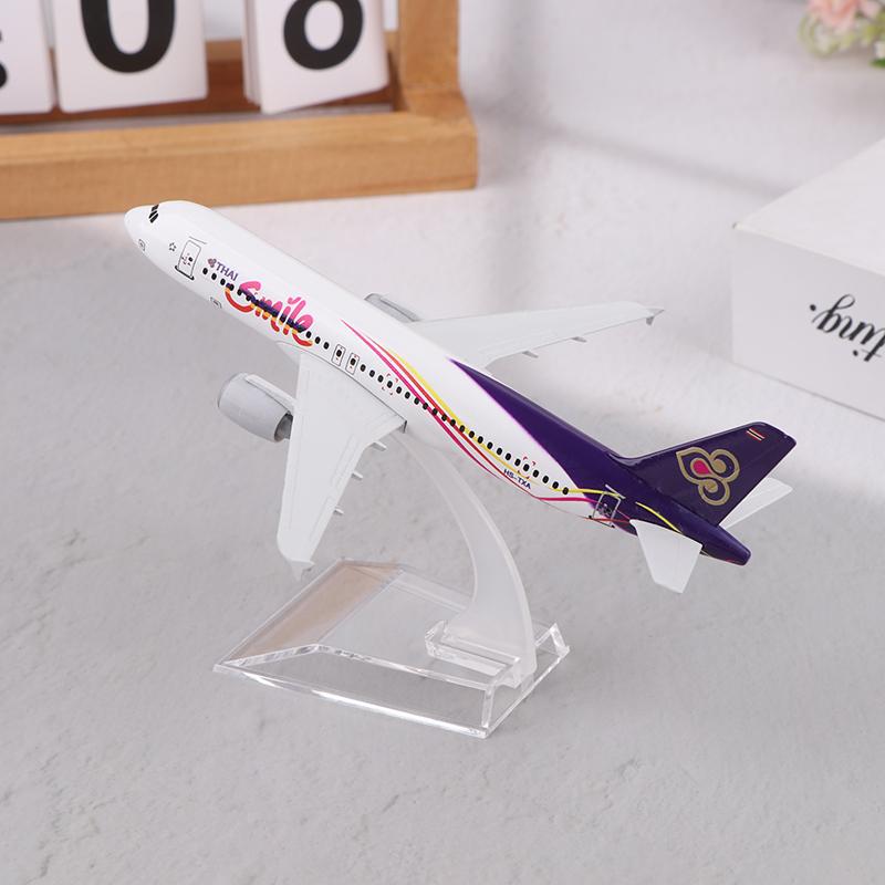 16Cm Metal Aircraft Model Replica Thai Smile 320 Airplane Scale Aviation Diecast Miniature Art Home Office Decor Toy Gift