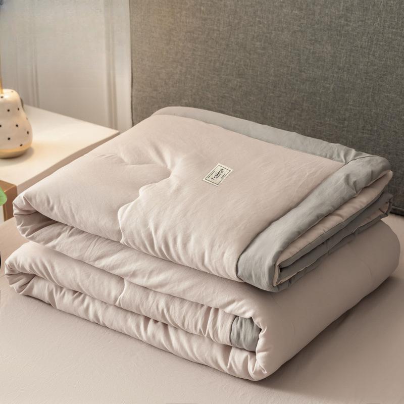 

Японское минималистское тонкое одеяло, летнее охлаждающее одеяло, мягкое и легкое тонкое одеяло, одеяло с кондиционером, покрывало, можно стирать 150x200cm-1 quilt