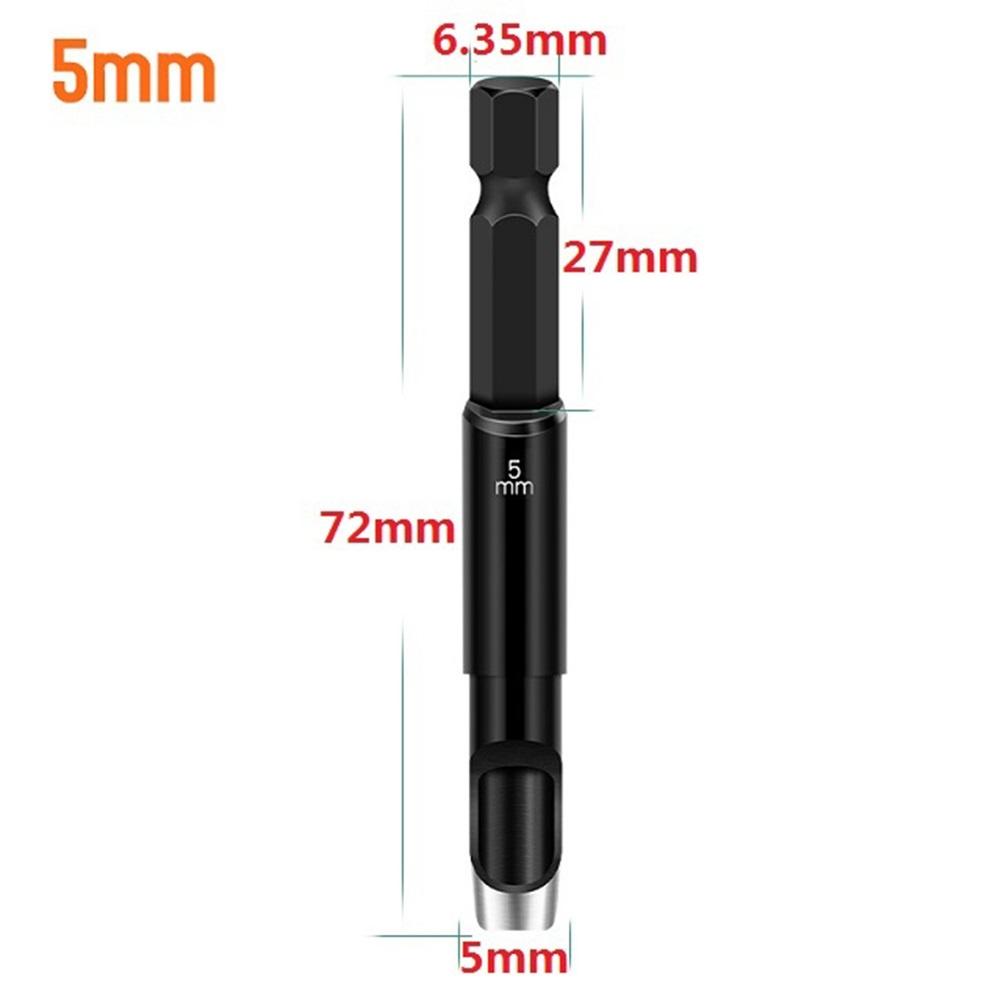 1/5pcs Leather Craft Hollow Hole Punches Hex Shank Adapter Hollow Punch For Drill Cardboard Leather Belt Leather Hole Punching