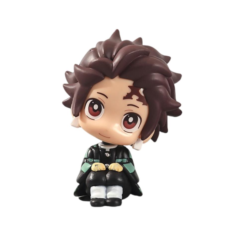 9cm Anime Demon Slayer Figure Kamado Nezuko Kamado Tanjirou Kawaii Q Version Action Figural PVC Model Toys Gift