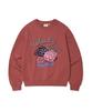 WACKY WILLY Women'S Vintage Graphic Sweatshirt Deep Red