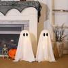Set of 2 Halloween Phantom Figure Ornament Lighted Cloth Phantom Figure Decoration for Entry Cabinets, Porch Spots, Shelf Placement, and Home Use