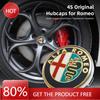 Hub Caps 4pcs 60mm Car Wheel Center Hub Caps For Alfa Romeo 4C 159 Spider Giulia Giulietta 156 Tonale 8C Auto Tire Rim Covers AcN