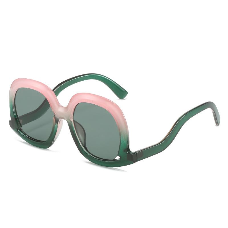 Luksusowe Retro Cętkowany Gradientowy Duży Owalny Damskie Okulary Przeciwsłoneczne Markowe Specjalna Rama Modne Męskie Okulary Przeciwsłoneczne Uv400