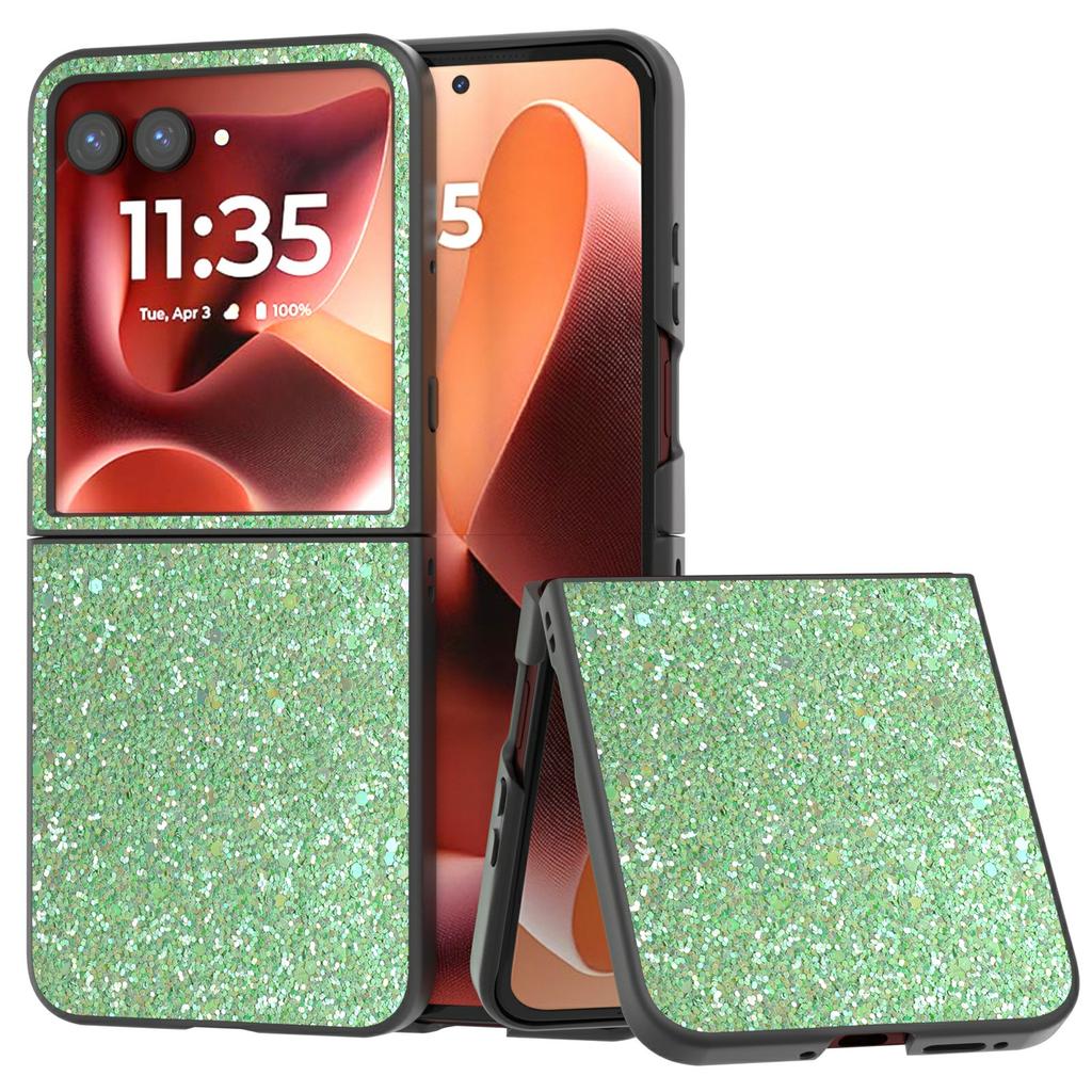 For Motorola Razr 60 Ultra 5G Case Colored Glitter PU+PC Shockproof Phone Cover