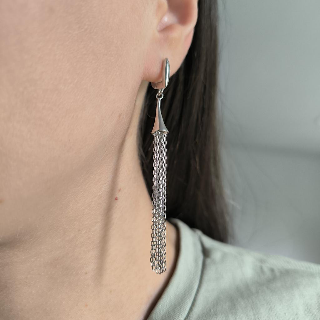 Silver Earrings Without Stones (2217091)