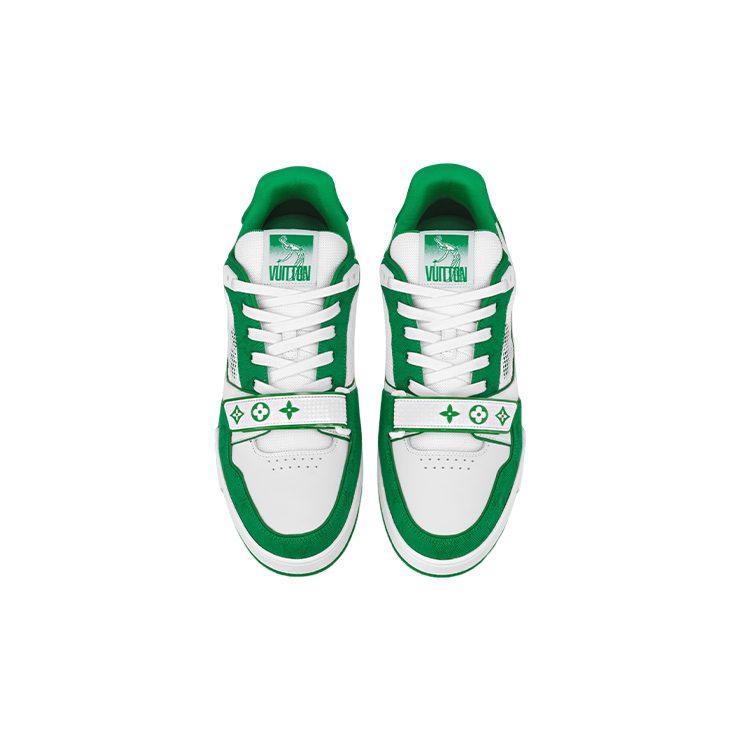 Louis Vuitton Trainer Casual Low Top Stylish Skateboarding Shoes Unisex White Green 1ABNTU