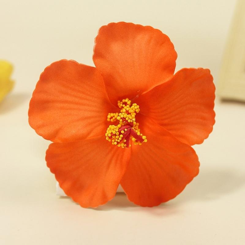 5 Pieces Tropical Flower Hair Clip for Women Girls Lightweight Comfortable Hair Ornament Secure Grip Cloth Fabric