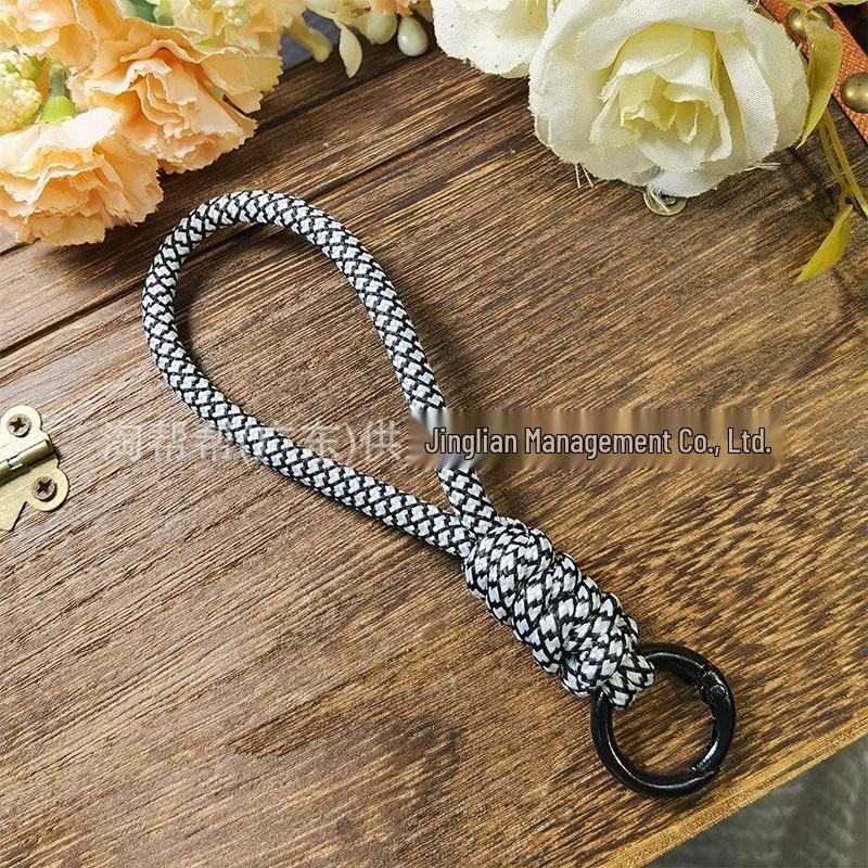 Color-Block Knotted Detachable Phone & Keychain Lanyard