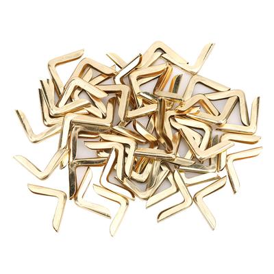 50 st Metallhörnskydd Järn Retro DIY Fotoalbum Bok Kant Skydd 2,2 mm Mässingsfärg 2,2 mm