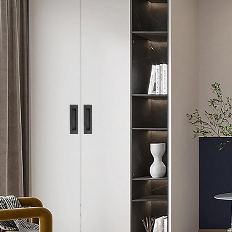 Alloy Embed Door Knobs Kitchen Cabinet Cupboard Door Drawer Hidden Dresser Pull Handles Furniture Hardwre Accessory