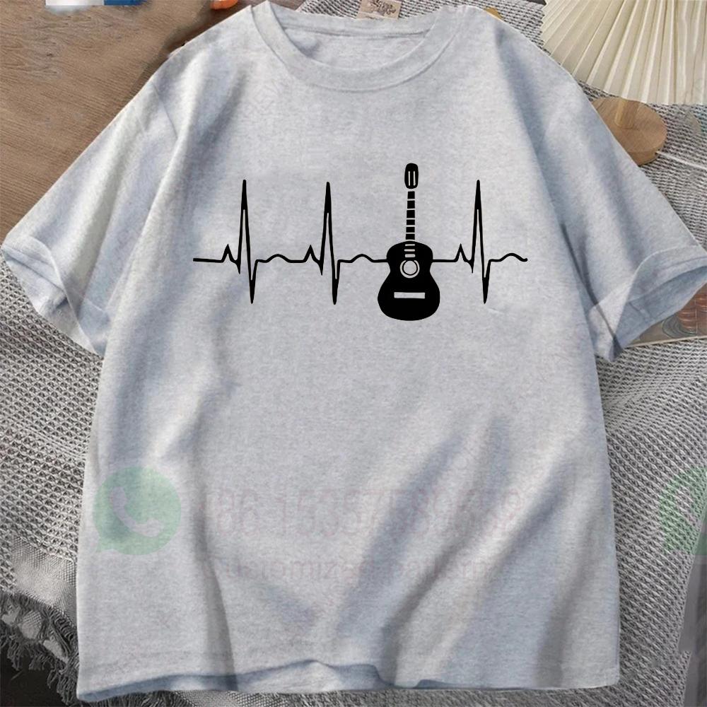 Funny Guitar Graphic Print Men TShirt Cotton Oneck Shortsleeved Tee Tshirts Unisex Casual Daily Life Outdoor TShirt Oversized