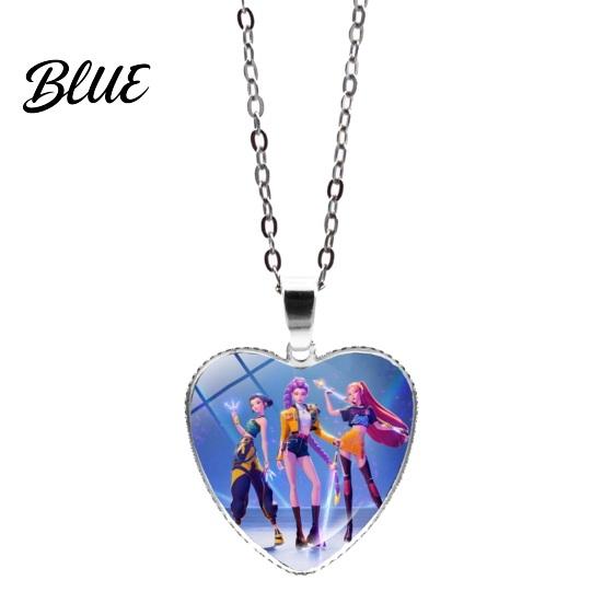 Cute Heart Pendant Korean Pop Hunters Necklace Anime Merchandise Skin-friendly