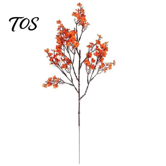 Realistic Silk Flowers for Stands Artificial Fall Indoor Outdoor Decor, Weatherproof Autumn Floral Warm Tones Arrangements with Flexible Stems