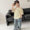 Boys' Striped Short-Sleeve Cotton T-Shirt