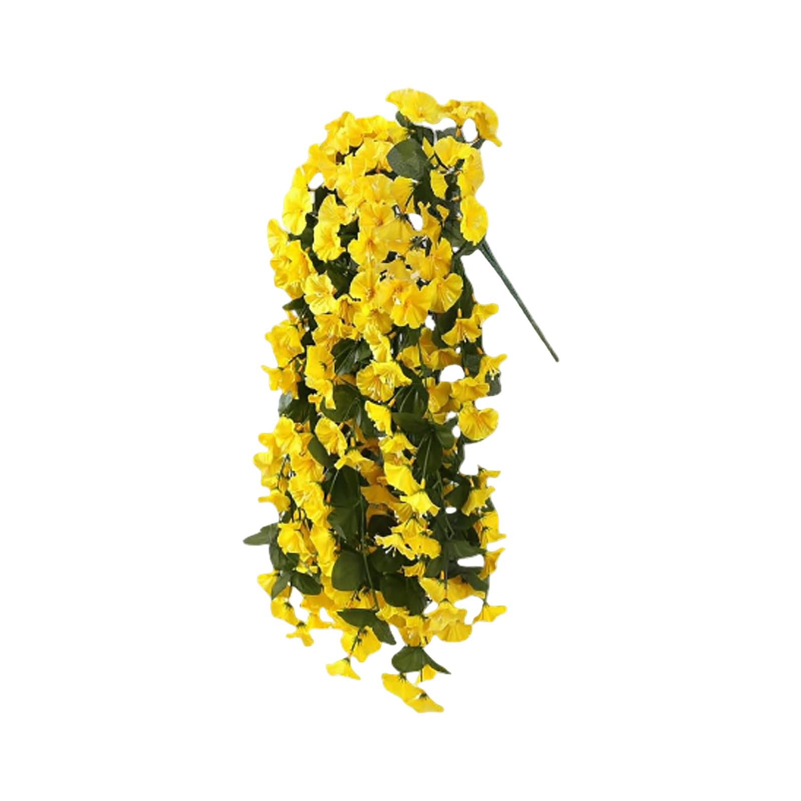 

Имитация цветка, настенное подвесное, искусственное зеленое растение, украшение, украшение для цветка, настенное свадебное украшение, устойчивое к ультрафиолетовому излучению, водонепроницаемое, ветрозащитное One Size жёлтый