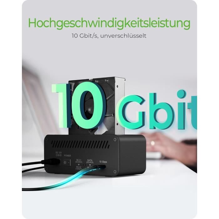 Station D'accueil HDD/M.2 NVMe SSD - ICY BOX - IB-2924MSCL-C31 - USB 3.2 Gen 2 - Clonage Facile - 10 Gbit/s