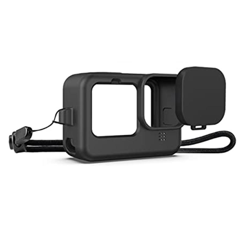 

Для GoPro Hero 12 11 силиконовый чехол, защитный чехол от падений с ремешком, крышка объектива для экшн-камеры GOPRO 12 11 10 9