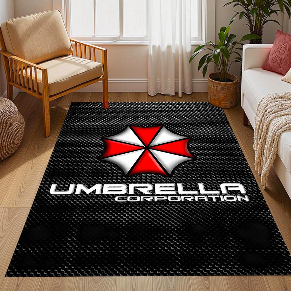 Umbrella Corporation Logo Floor Mat Design for Hallway Study room Dining Room Foyer Antislip Carpet Anime Office Decor Wedding Party Gift