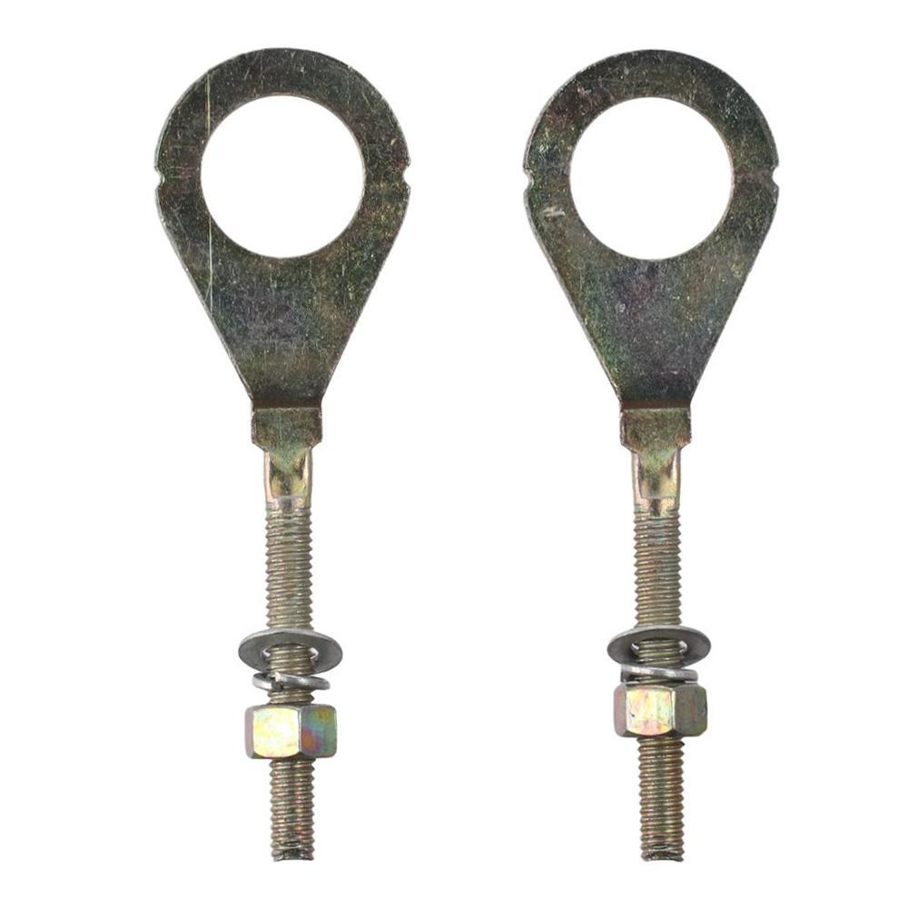 2Pcs Stable 18mm Motorcycle Chain Silver with Dia Hole Motorbike Axle Adjuster Metal Tightener for ZJ125 армия зеленый