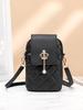 2025 New Pearl Pendant Bag, Rhombus Vertical Mobile Phone Bag, Fashion Hundred Towers Women's Bag, Rhombus Embroidered Messenger Bag