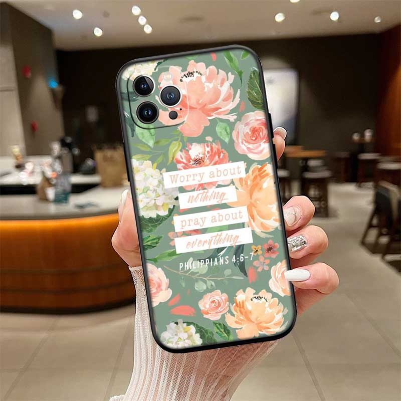 

NH9 Bible Verse Jesus Christ New High-End Shell Phone Case for iPhone 16 15 14 13 12 Pro Max Plus Mini iPhone 13
