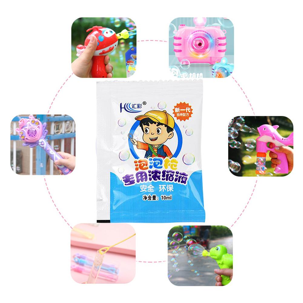 10/50/100pcs Concentrated Bubble Solution Odorless 10ml Liquid Soap Water Refills Safety Water Toys Accessory for Bubble Gun
