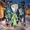 Coraline Pattern Blanket for Home Decoration, Bed, Sofa, Car Travel, Camping, Suitable for All Seasons, Birthday Christmas Gift