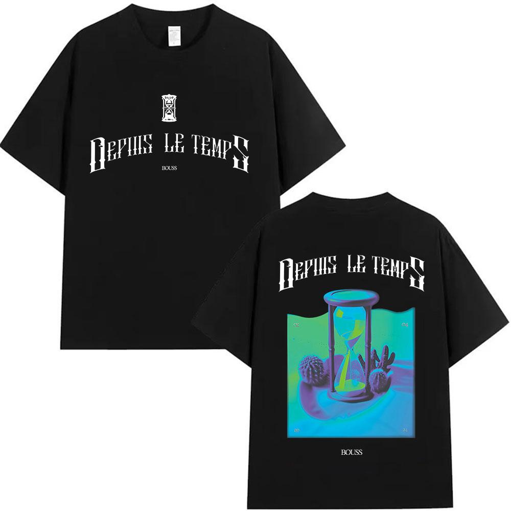 

BOUSS DEPUIS LE TEMPS Tour 2025 Merch T Shirt Mens Hip Hop Fashion Cotton Short Sleeve Tshirts Unisex Gothic Clothing Tshirt M